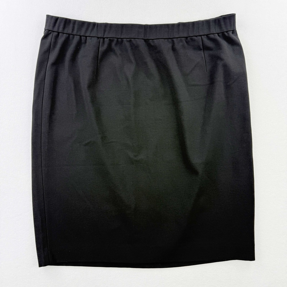 LAFAYETTE 148 Womens 3X Black Skirt Pencil Elastic Waist Dress Stretchy Business